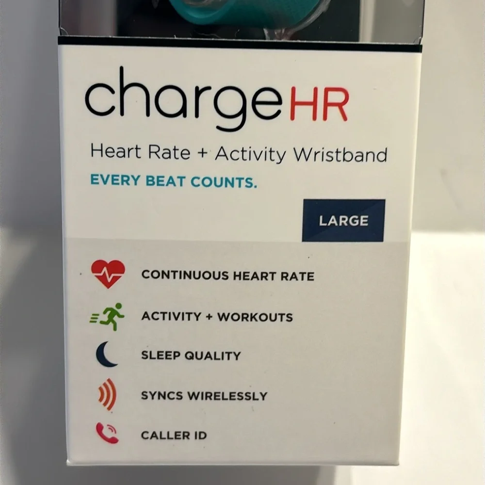 Fitbit Charge HR Wireless Activity Wristband Teal Large